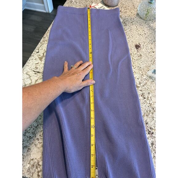 open edit | RIB ZIP FRONT SWEATER KNIT SKIRT XS Purple Lavender - Picture 10 of 11